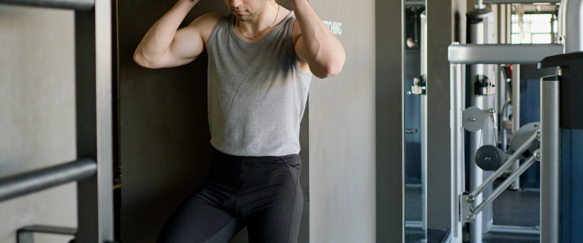 Exercise equipment in a modern gym